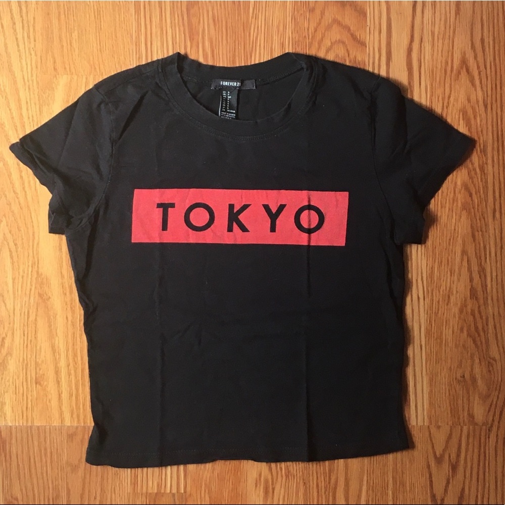 F21 Tokyo Slim Fit Graphic Baby Tee
